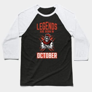 Legends Are Born in October Knight Baseball T-Shirt